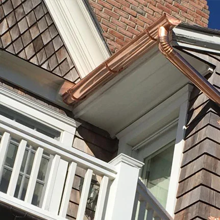 copper gutter installation Eastport ny